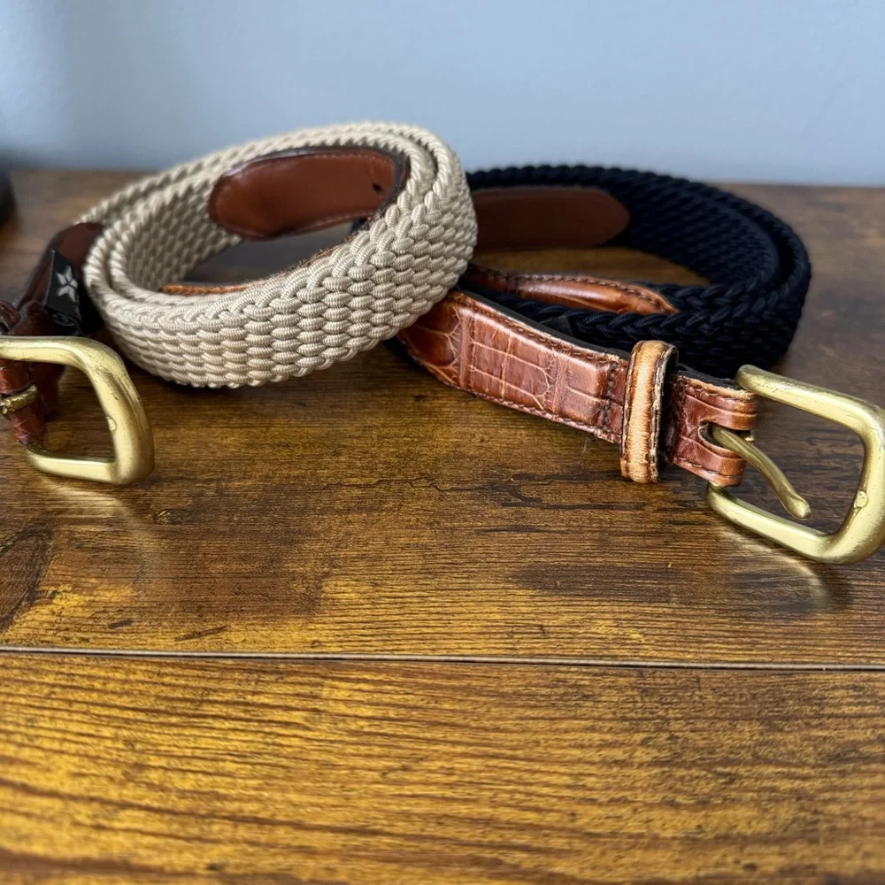 Brighton Brown and‎ Black Braided Belt Duo